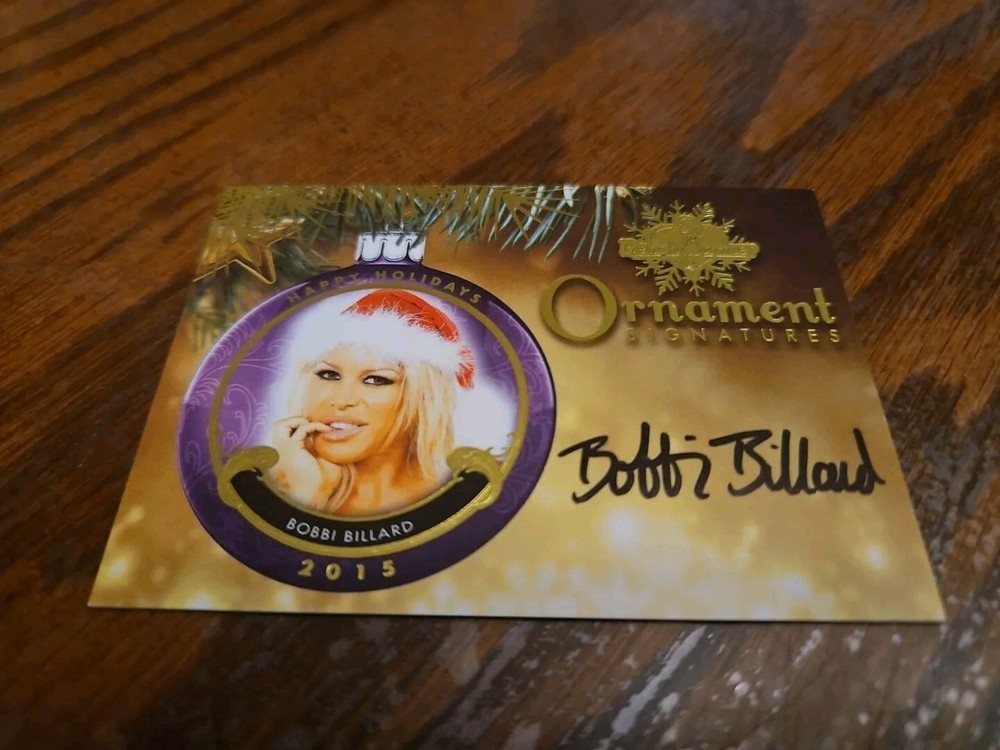 Benchwarmer 2015 Bobbi Billard Happy Holidays Ornament Signatures Auto Playboy