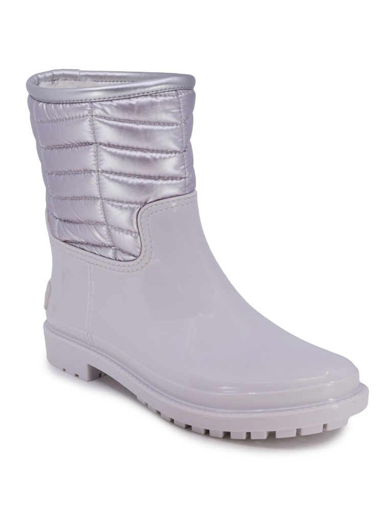 NAUTICA Womens Gray Aalilah Round Toe Block Heel Rain Boots Size 6 Platform-image