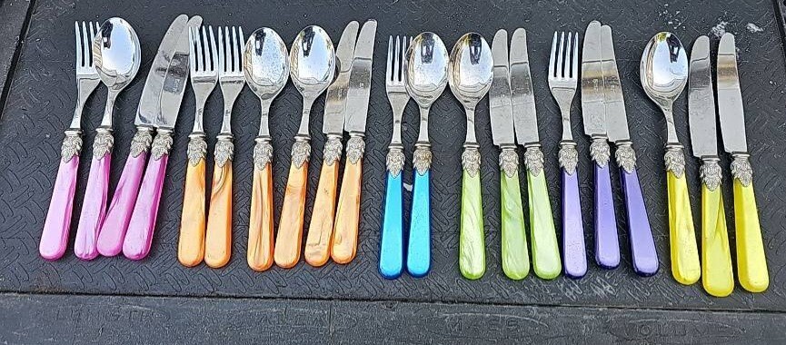 Eme Napoleon Multi Colored Stainless Flatware