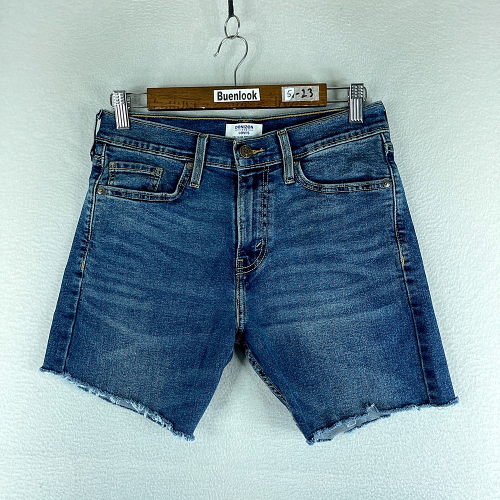 Denizen Levi's Womens Shorts Blue Tag Size 30 (30) Cut-Off High Rise Slim Denim