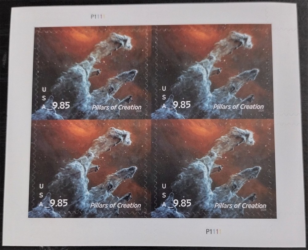 🔥SHEET OF 4 PILLARS OF CREATION PRIORITY MAIL STAMPS $9.85 EACH TOTAL $39.40🔥