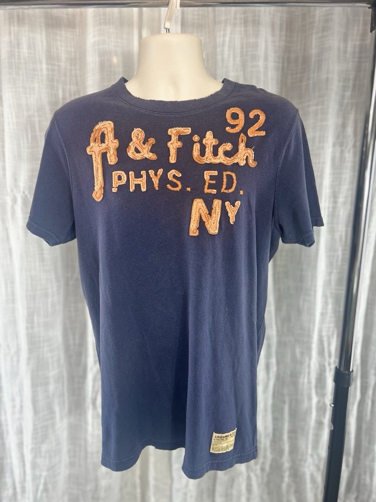 Vtg Abercrombie & Fitch T Shirt Mens XL Muscle Graphic Embroidered Short Sleeve-image