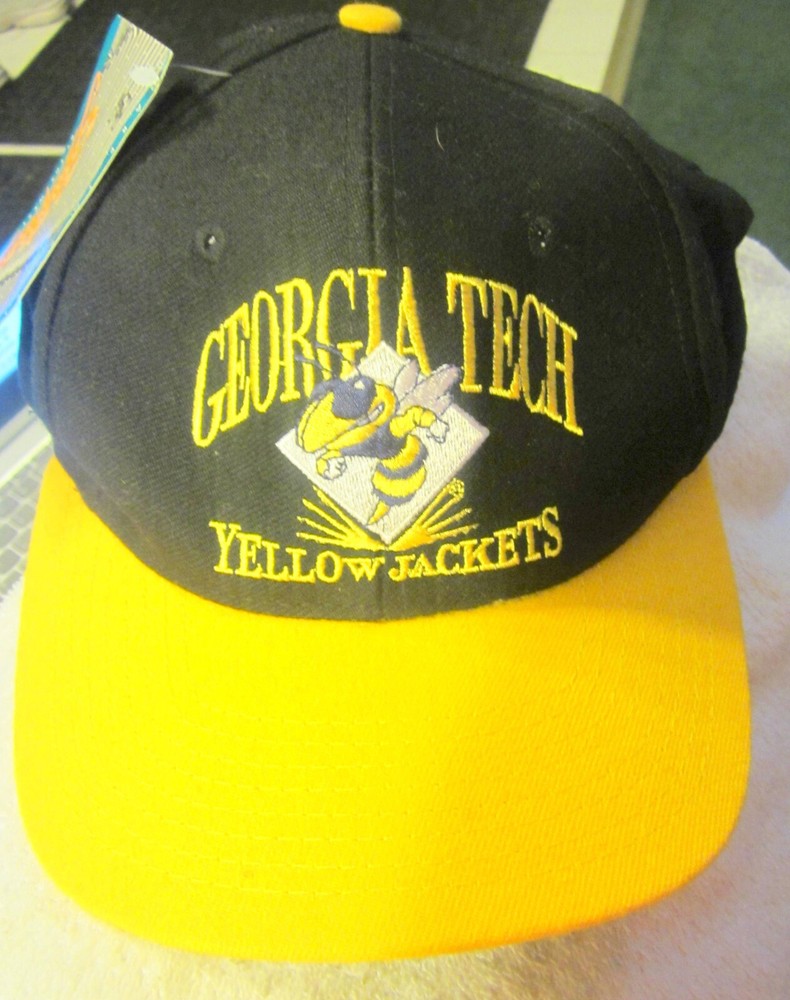 1 New University of Georgia Tech yellow jackets hat cap snap back,Signatures