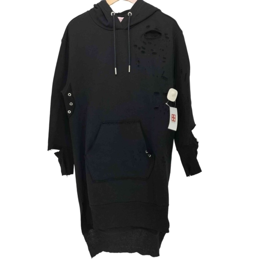 DIESEL (diesel) brave damage processing eyelet hoodie dress Used 3517221d708bd5f