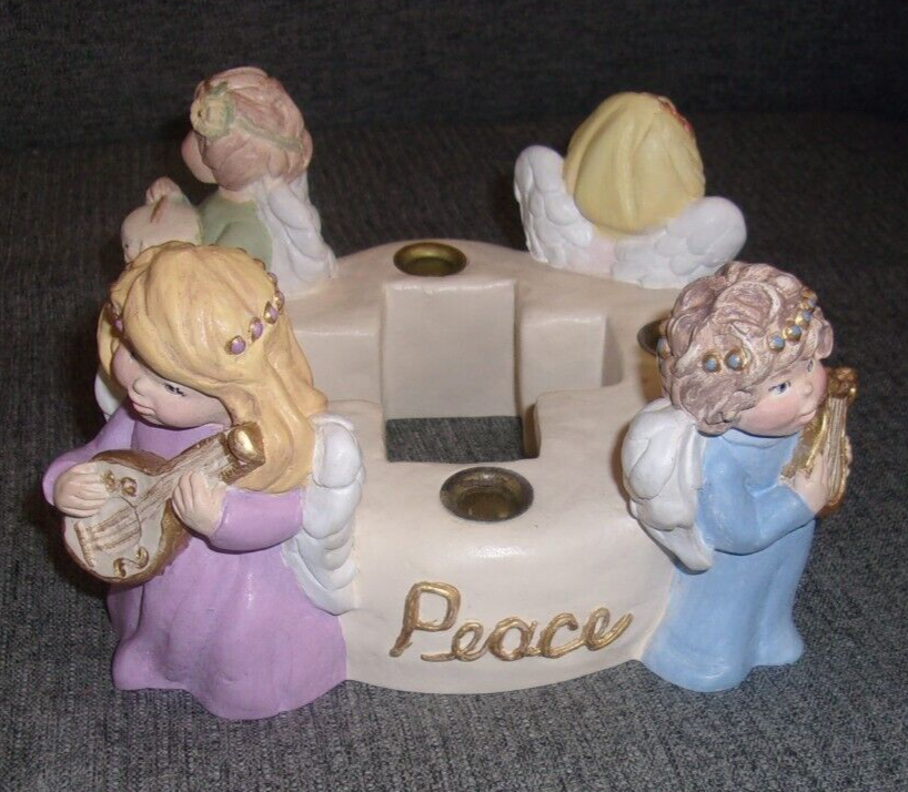 Abbey Press Children of the World Advent Candle Holder Angel Peace Joy Love Hope-image
