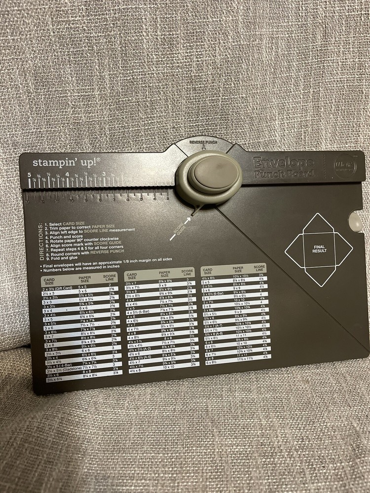 Stampin' Up! Envelope Punch Board with Scoring Tool We R Memory Keepers