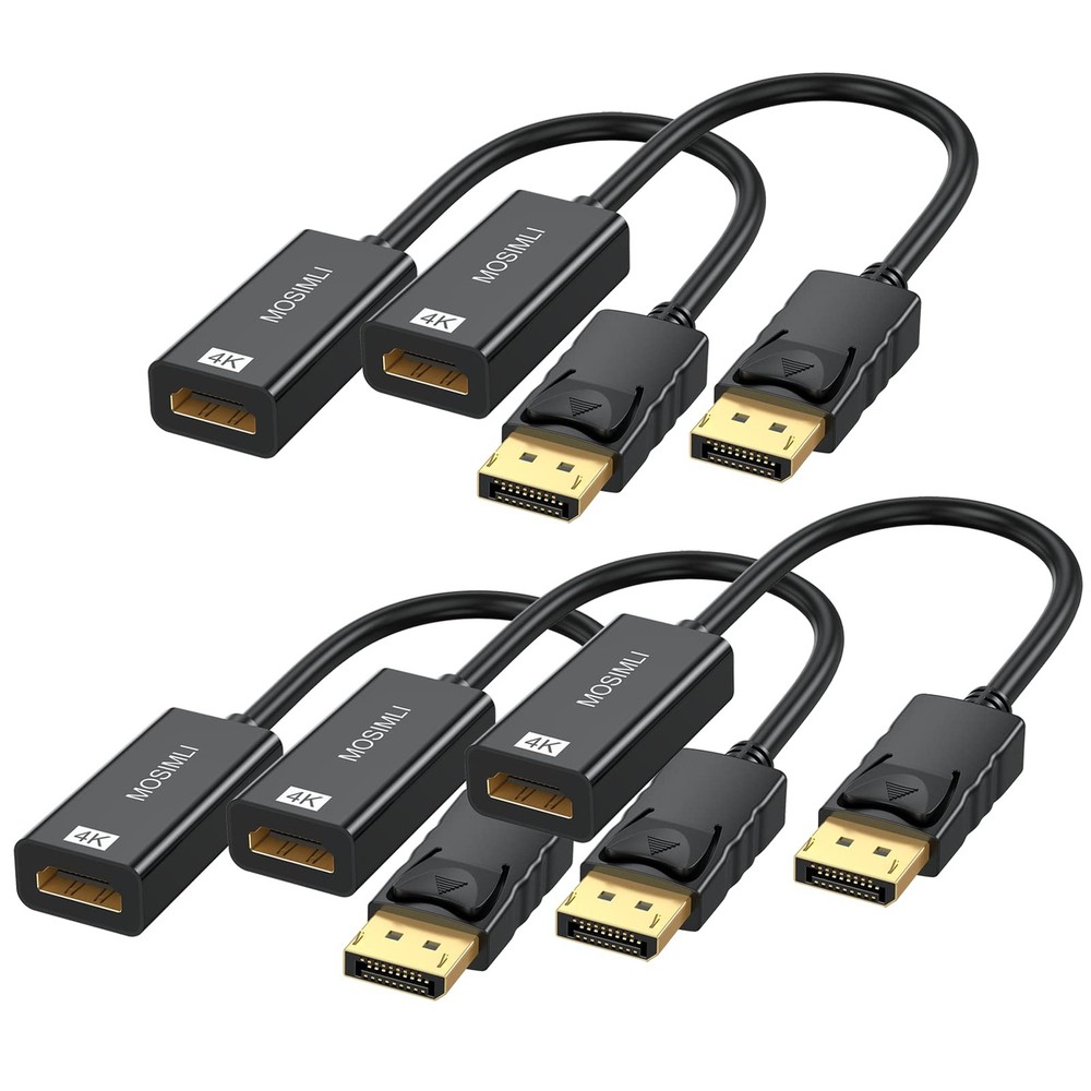 DisplayPort to HDMI Adapter 5-Pack 4K DP Male to HDMI Cable