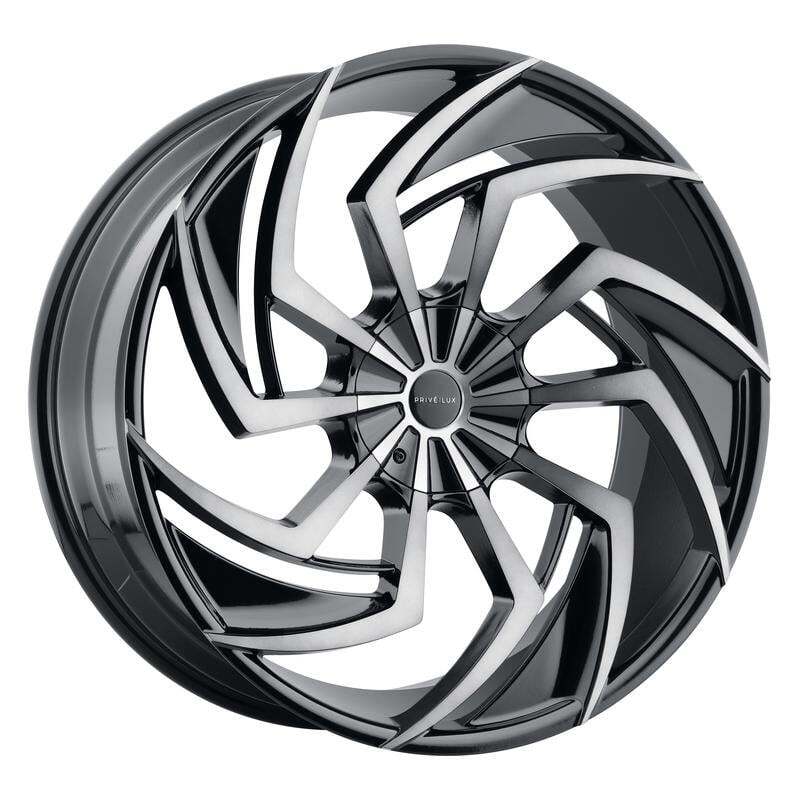 Prive Lux PL13 22x9.5 Black Wheels 6x135 30 Offset Set of 4