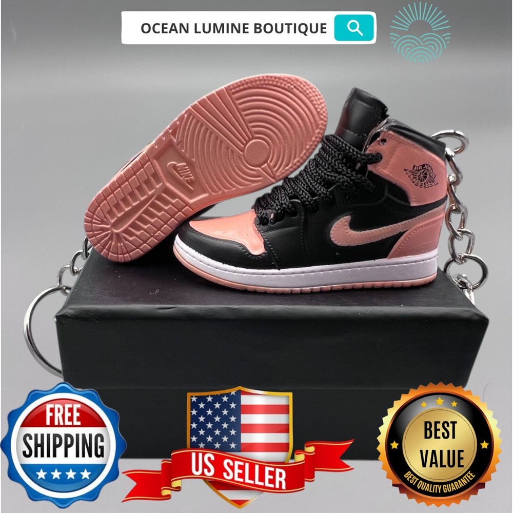 Air Jordan 3D Mini Sneaker Keychain, Basketball Sneaker Collectible, Box Options