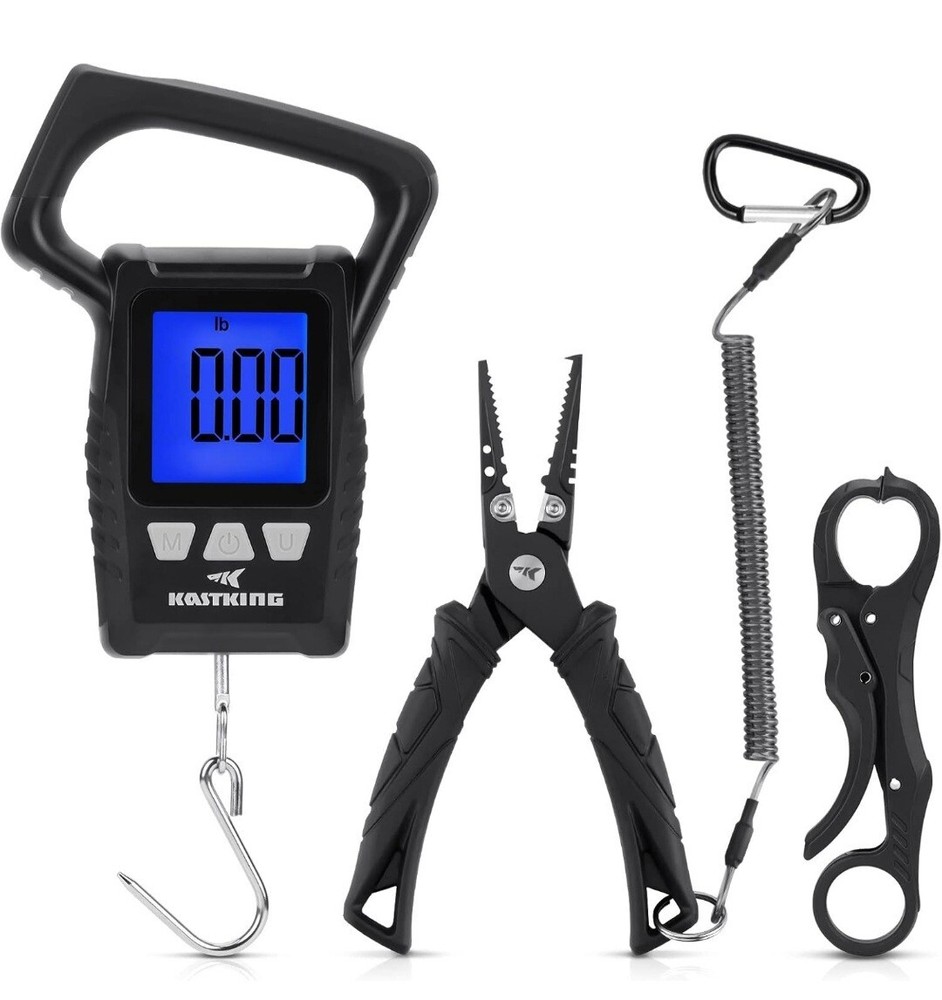 KastKing Fishing Pliers, Fish Lip Gripper or Fish Scale Combo Saltwater Resistan