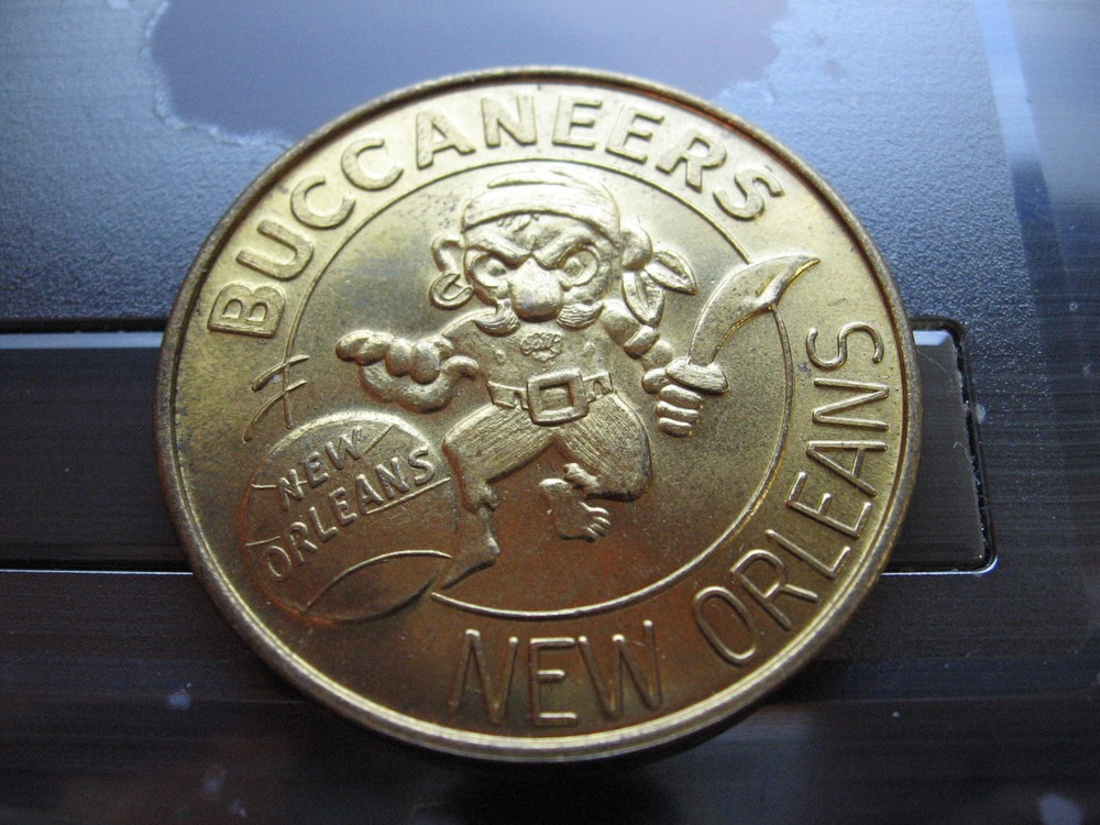 Aba Buccaneers Basketball Heavy Bronze 68-69 Mardi Gras Doubloon Coin New Orleans Collectible-image