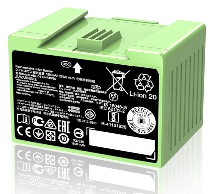 iRobot Roomba ABL-D1 Replacement Battery Compatible with i7 j7 i3 e5 e6 e5150 e5152 e6198 3150-image