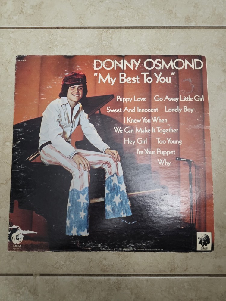 Vintage Donny Osmond (1972 Vinyl LP) My Best To You 1972 MGM KOLOB RECORDS #64