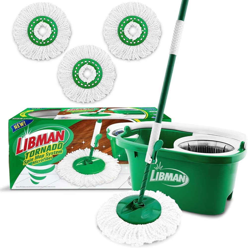 Mop and Bucket with Wringer Set | Floor Mop | Spin Mop | Libman Mop | Mops