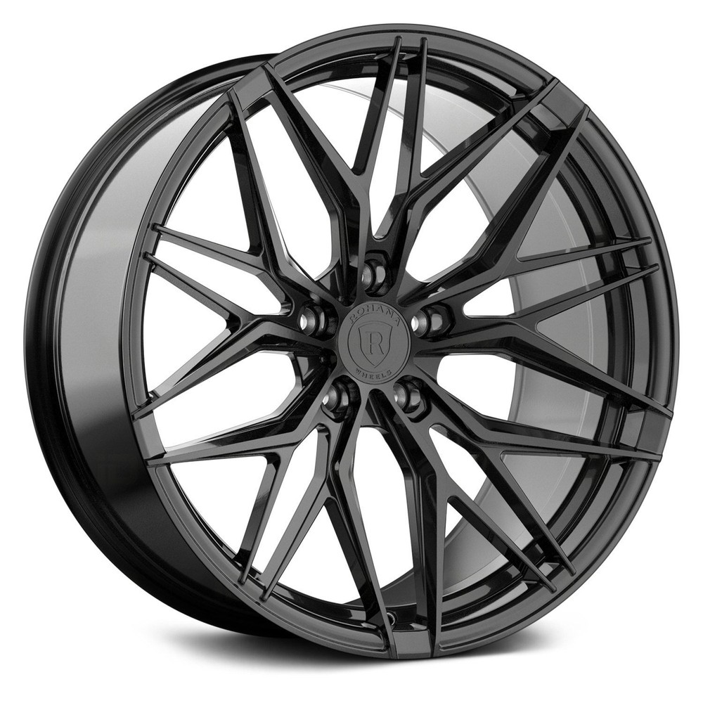 Rohana RFX17 19x9.5 Gloss Black Rims 5x120.65 72.56 Set of 4