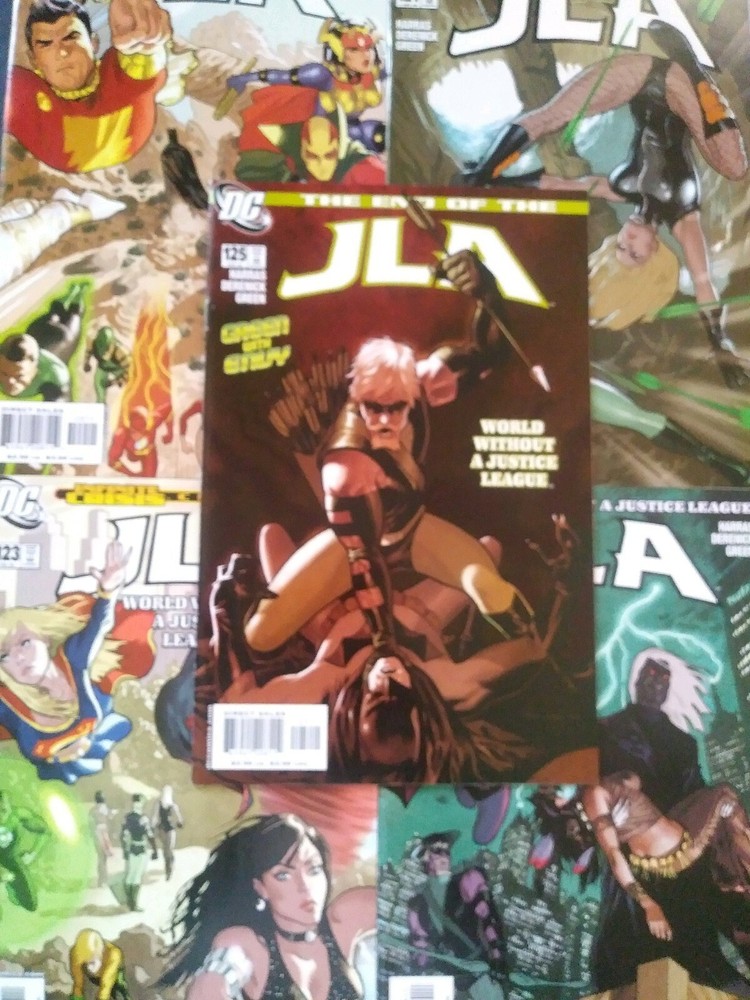 JLA #120-125 COMIC BOOK LOT WORLD WITHOUT A JUSTICE LEAGUE FINAL STORY BATMAN-image