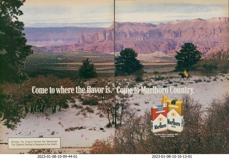 1981 Marlboro Cigarettes Canyon Mesa Cliffs Man Horse Rider Vintage Print Ad SI9