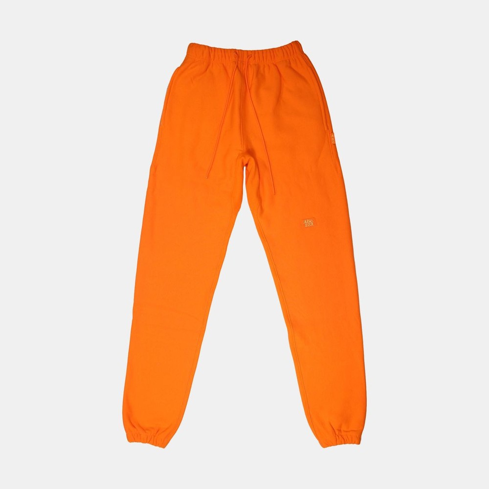 Men's XL Orange Cotton Blend ABC Sweatpants