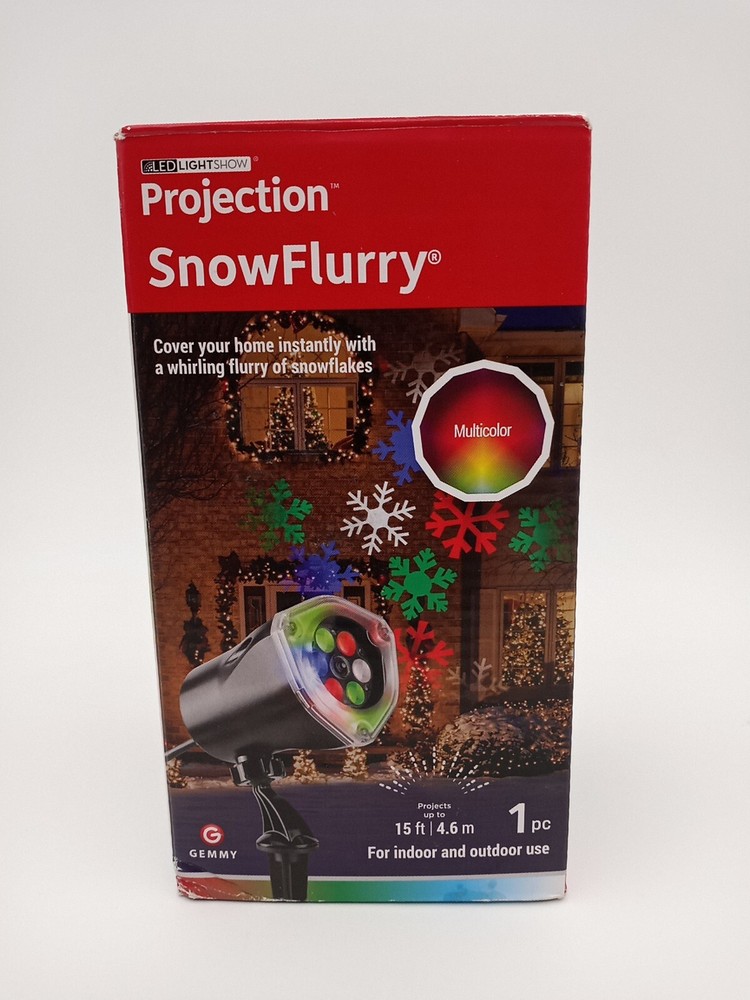 Multi-Color LED Snow Flurry Light Projection for 15ft Festive Party Yard Decor