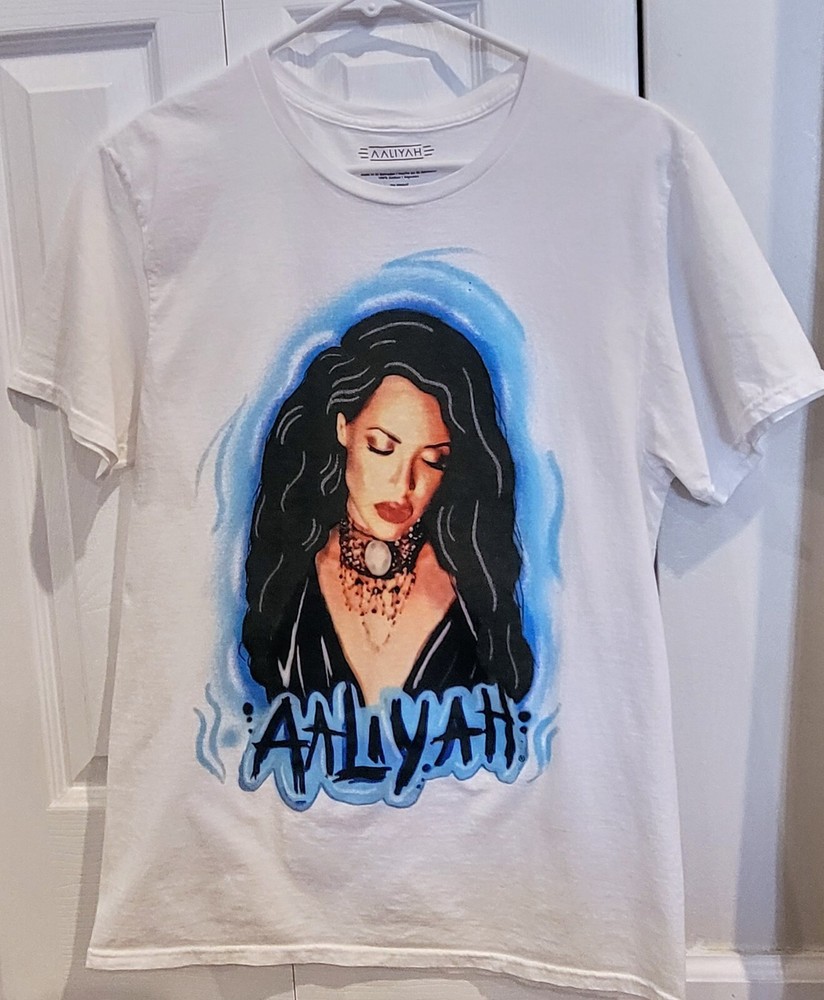 AALIYAH T-SHIRT 100% COTTON - WHITE Men's And Women’s Medium-image