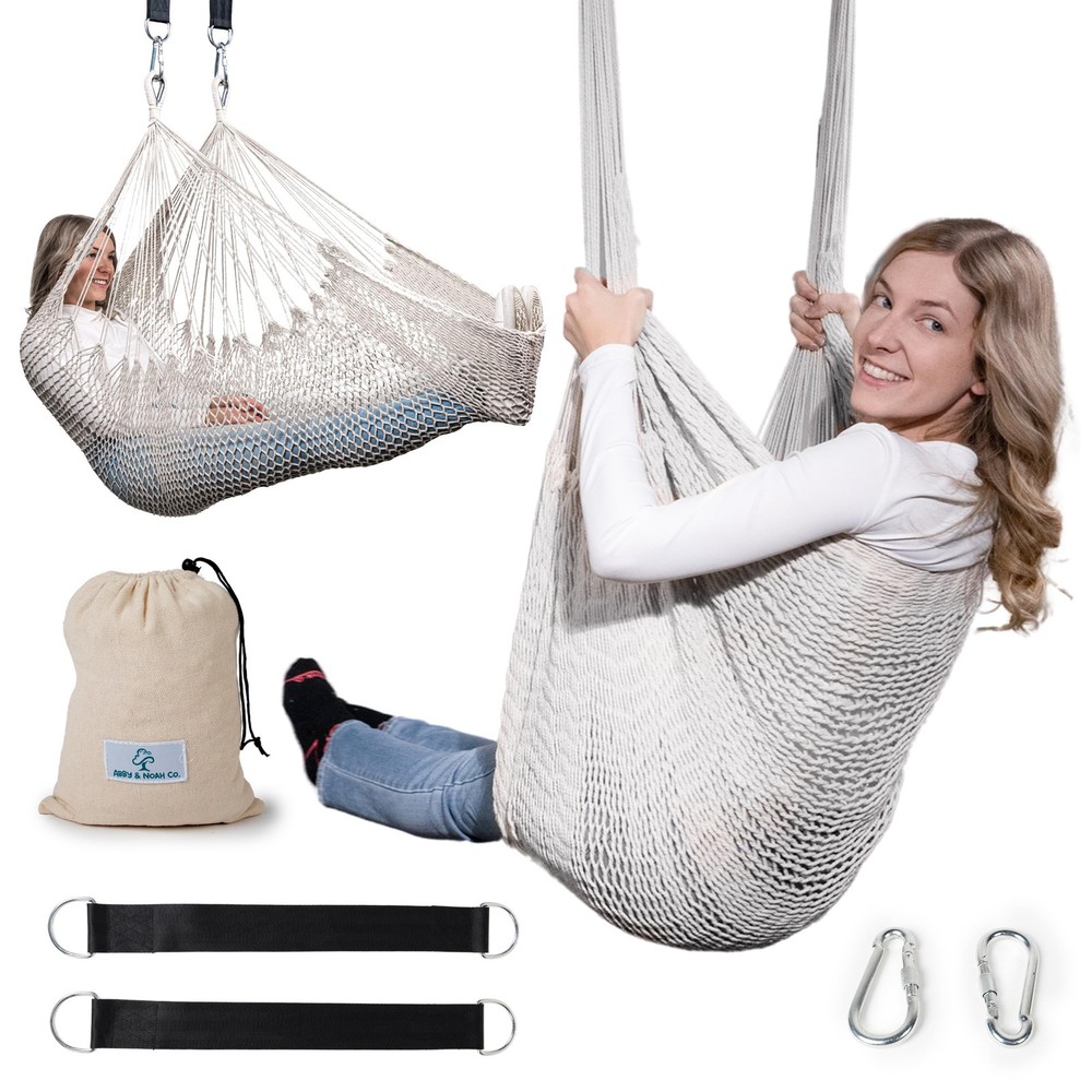 Abby & Noah Sensory Swing for Kids & Adults - Indoor Outdoor Cocoon Hammock for Autism Therapy-image