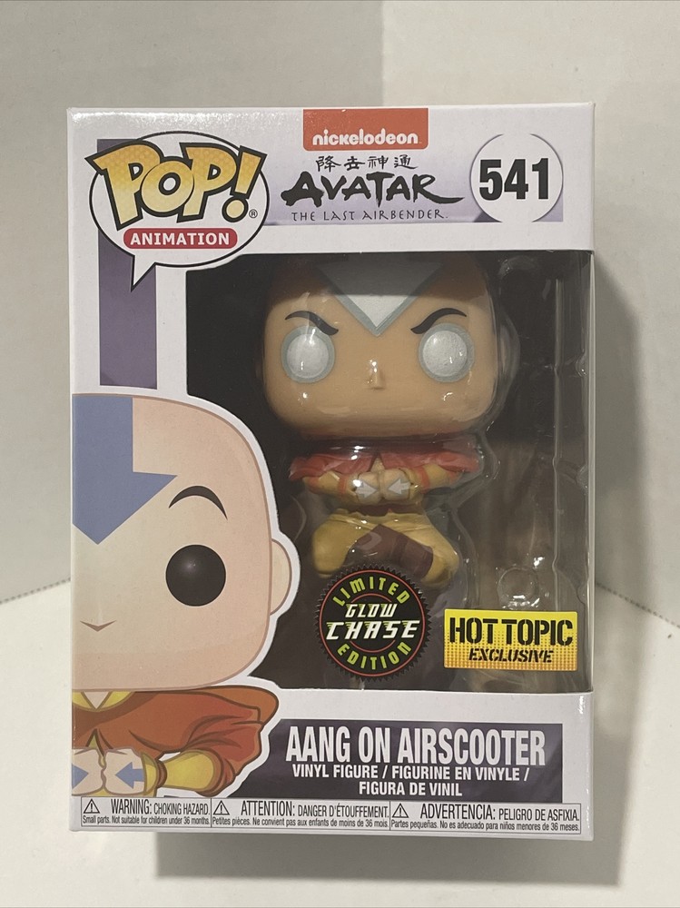 AANG ON AIRSCOOTER GLOW GITD CHASE HOT TOPIC EXCLUSIVE FUNKO POP #541 VAULTED LE-image