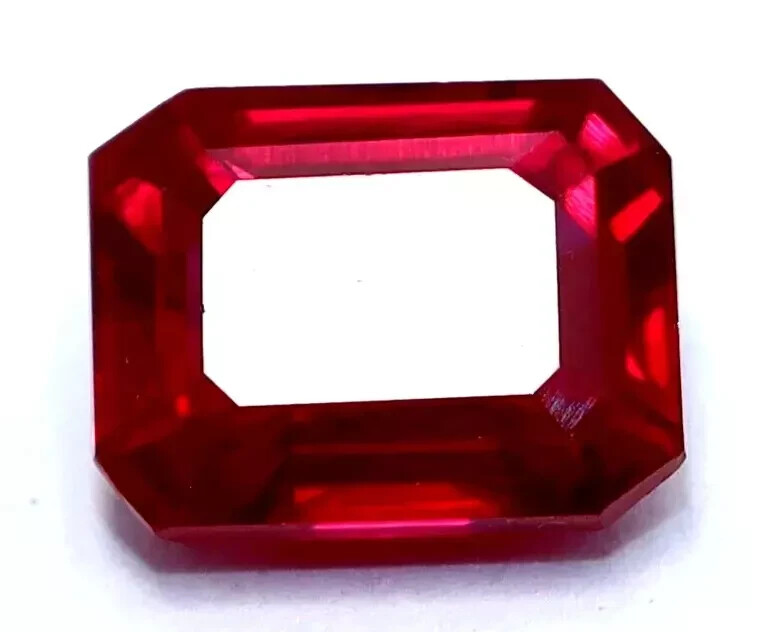AA Certified Natural Flawless Red Ruby Emerald Cut Loose Gemstone 10.35 Carat SG-image