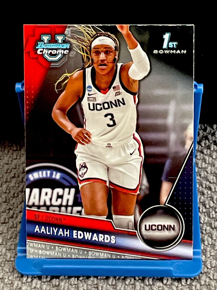 Aaliyah Edwards 2024 Bowman University Chrome #19 UCONN Huskies 1st Bowman-image