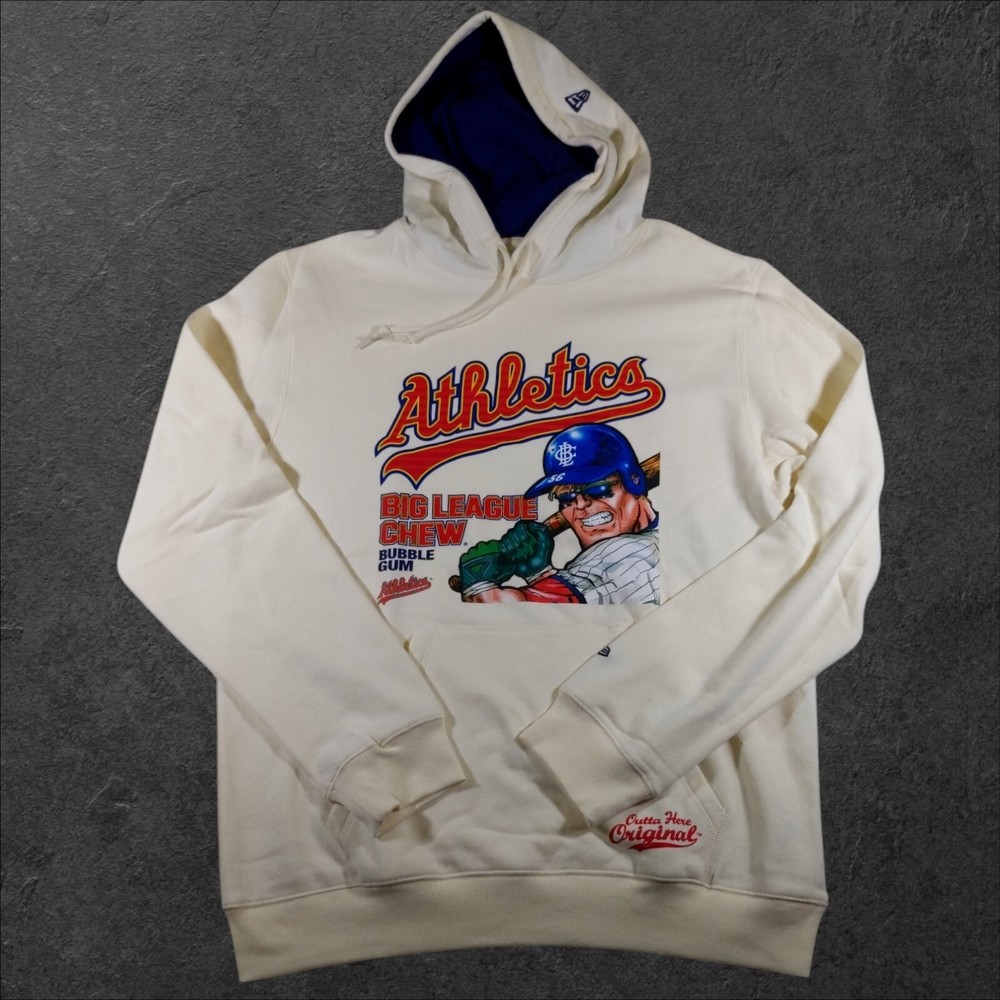 New Era X Big League Chew Oakland Athletics Cream Hoodie Men's Size 2XL