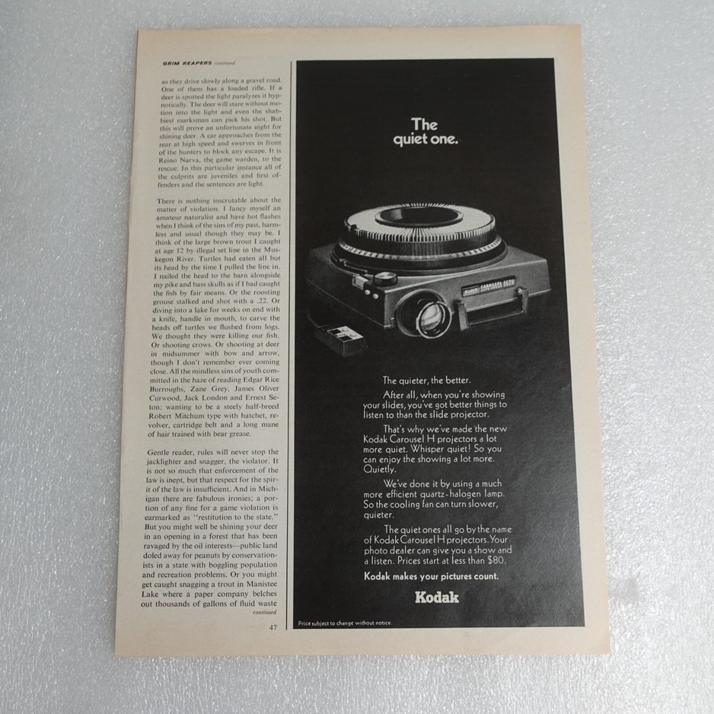 Vintage Print Ad Kodak Carousel Custom H Projectors Sports Illustrated 10-11-71