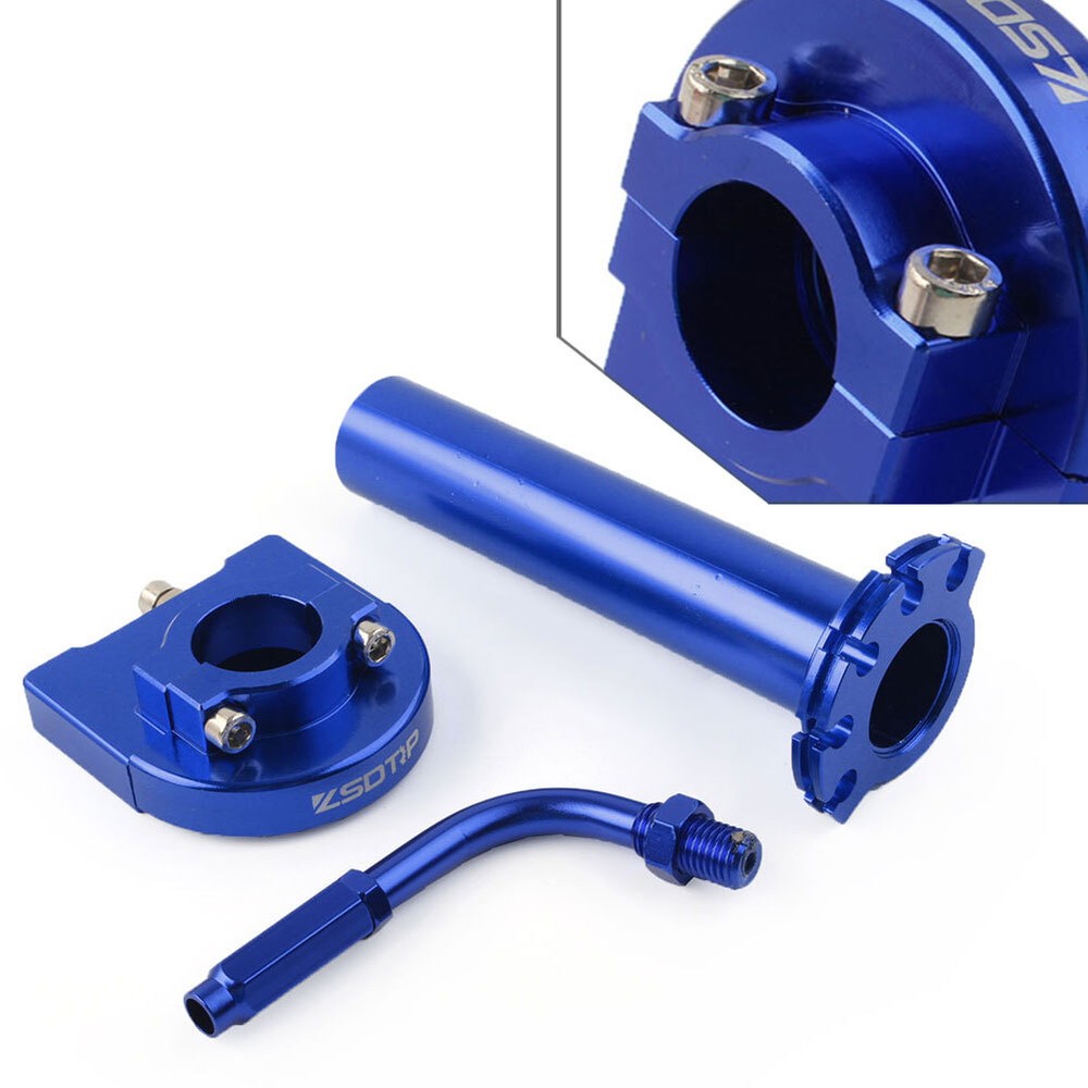 90 Accelerator Throttle Cable Adjuster Fit Universal Motorcycle Blue Aluminum