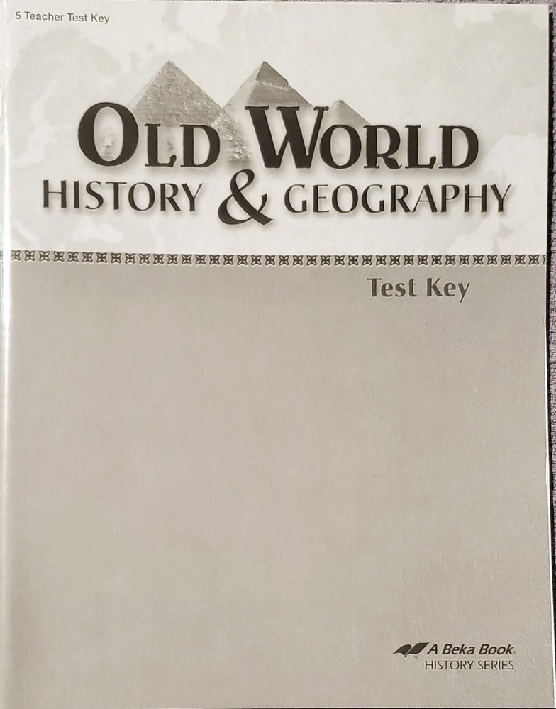 Abeka Grade 5 Old World History Geography Test Key New Edition-image