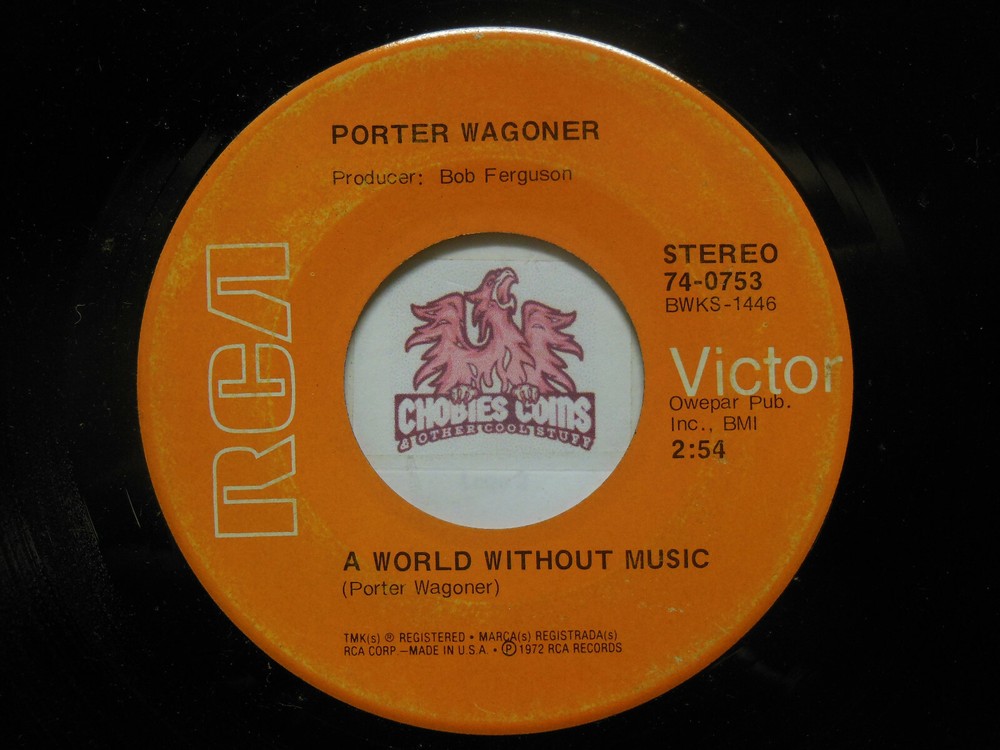 Porter Wagoner ‎– Denise Mayree / A World Without Music, 45 RPM VG (S6)-image