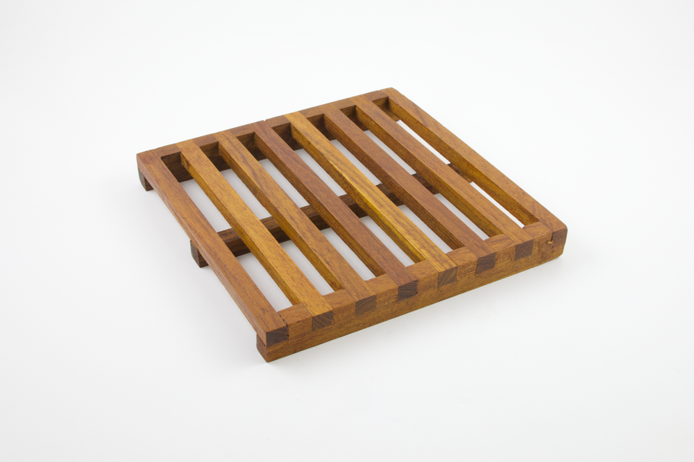 Vintage Danish Modern Dansk Style Teak Wood Trivet Designed by Rama