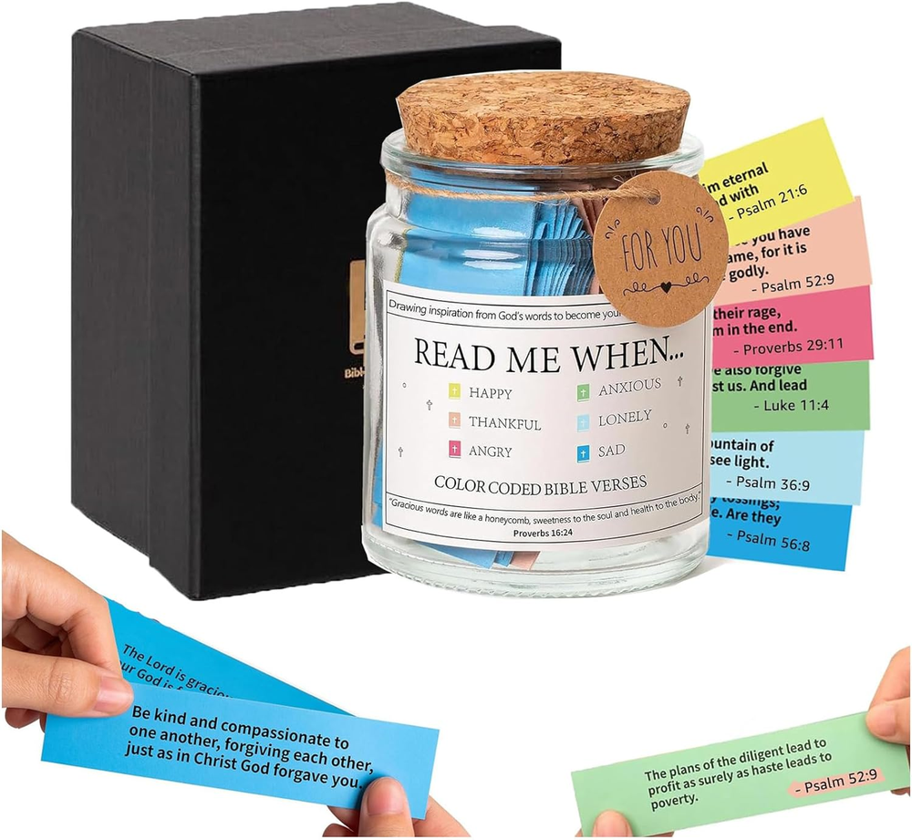 Bible Verse Jar, Read Me When Bible Verses Jar for Emotions and Feelings