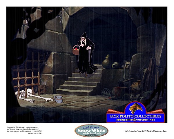 SNOW WHITE & 7 DWARFS 1937: DISNEY'S ORIGINAL ANIMATION VERSION 8X10 COLOR PHOTO