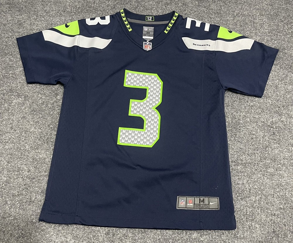 Nike On Field Youth M Fan Jersey Russell Wilson Seattle Seahawks Football