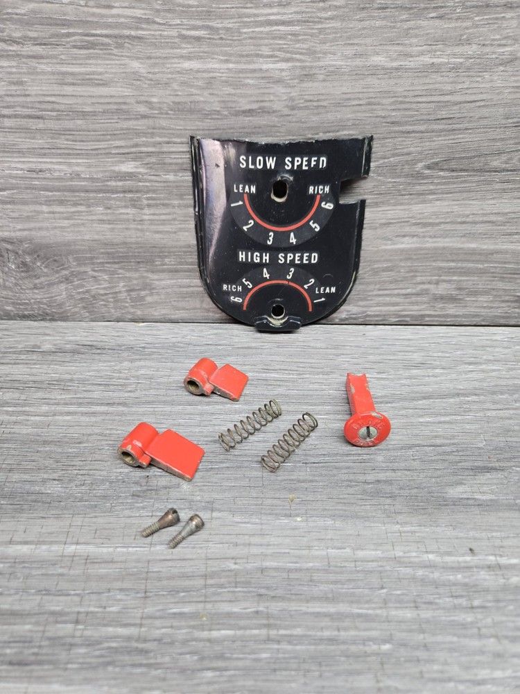 3 Hp Johnson Jw-15 Outboard Face Plate With Choke Knob And Other Knobs