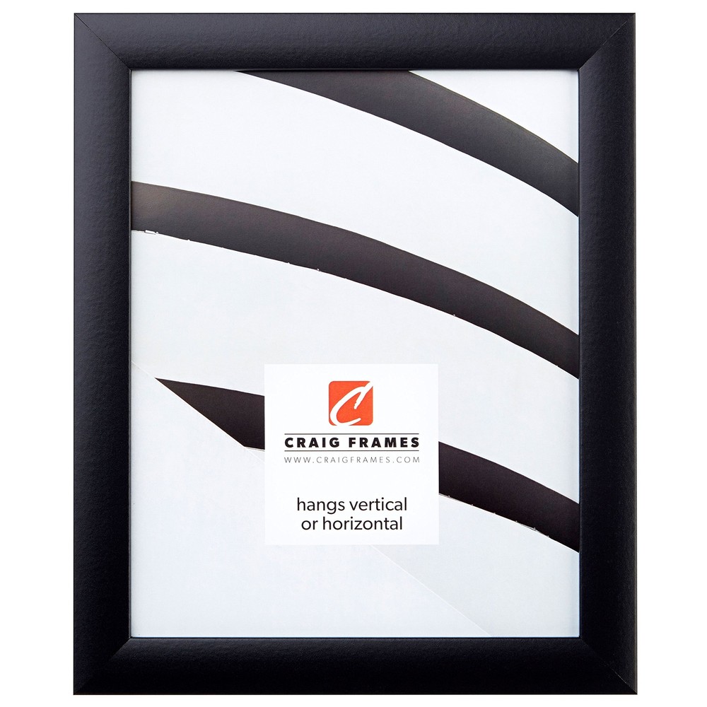 Sleek 9x16-Inch Black Picture Frame with Smooth Finish and 1-Inch Wide Border