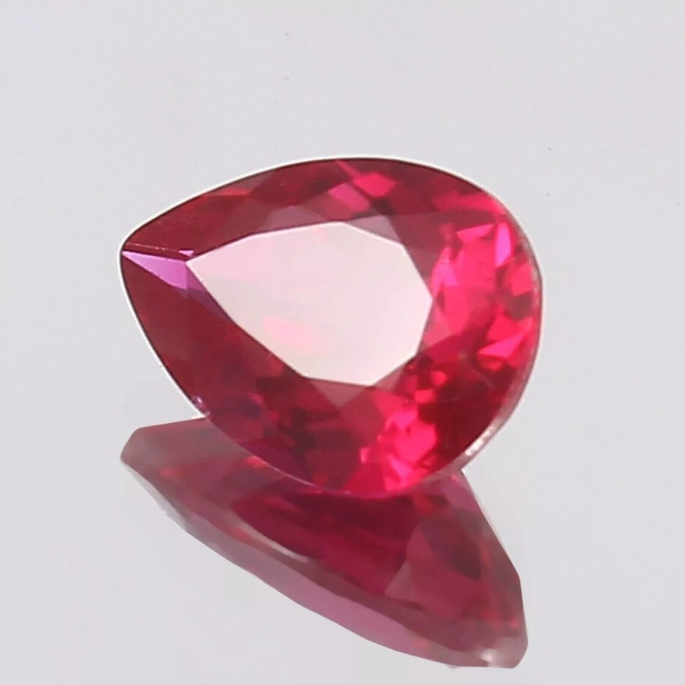 AAA Pigeon Blood Red Mozambique Natural 22CT Shiny Ruby Loose Pear A+ Gemstone-image