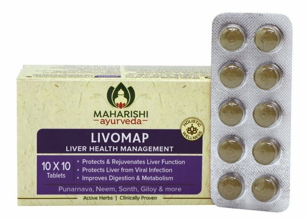 Maharishi Ayurveda Livomap 100 Tablets Pack For Liver Protection ( 100% Original
