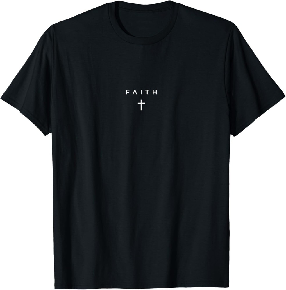 Faith Cross Subtle Christian Minimalist Religious Faith T-Shirt Hoodie