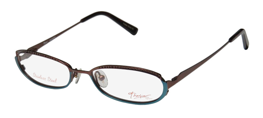 NEW THALIA ENCANTO GLASSES WOMENS DESIGNER CH FULL-RIM METAL 49-16-130 BROWN