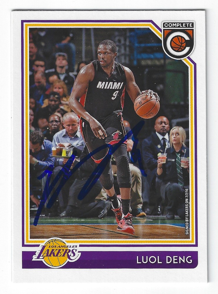 LUOL DENG MIAMI HEAT SIGNED CARD DUKE CHICAGO BULLS TIMBERWOLVE LAKERS CAVALIERS