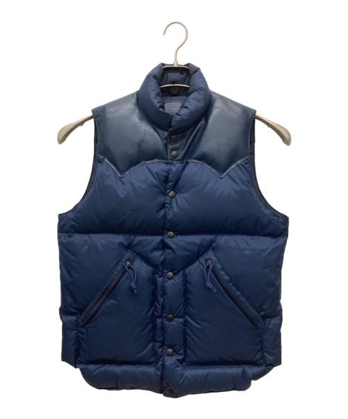 RockyMountainFeatherBed      × BEAMS              Leather switch down vest navy