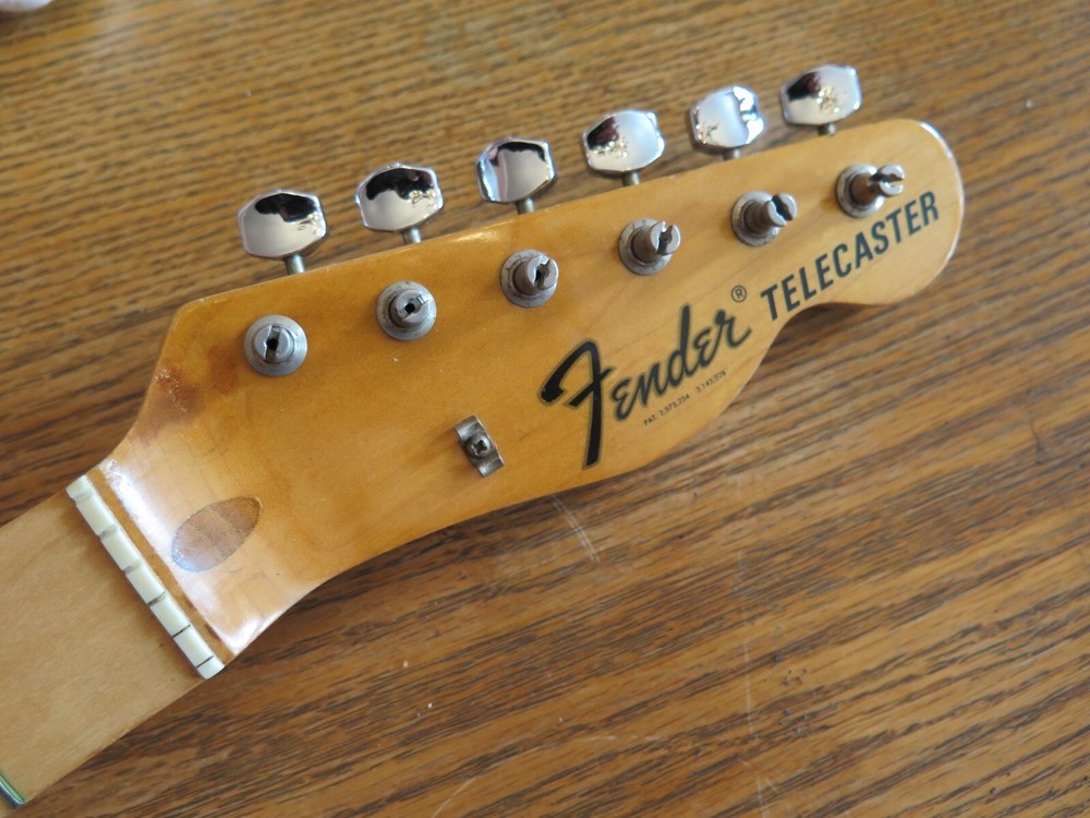 vintage 1971 fender maple neck + tuners for telecaster tele w/ new refret
