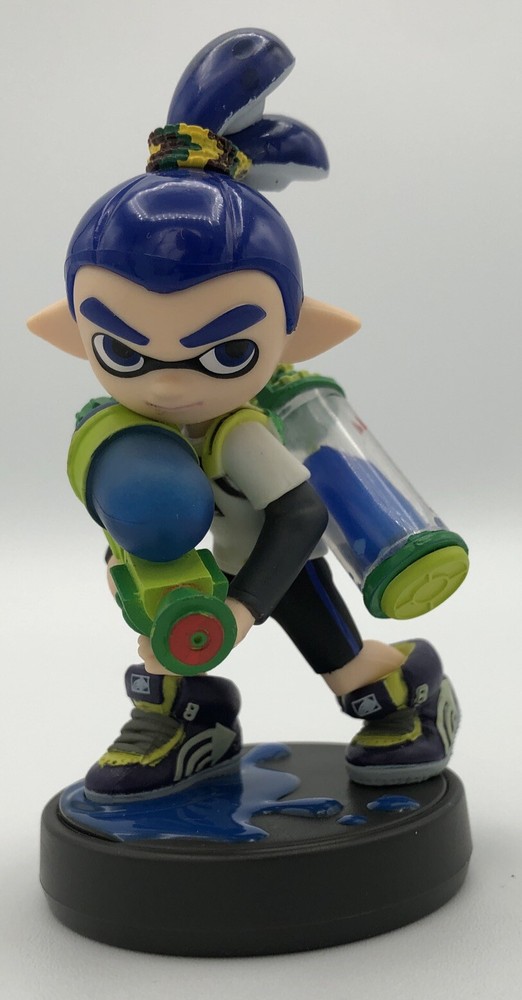 Nintendo Amiibo Splatoon 2 Blue Inkling Boy Amibo Switch Wii U Smash Bros Figure-image