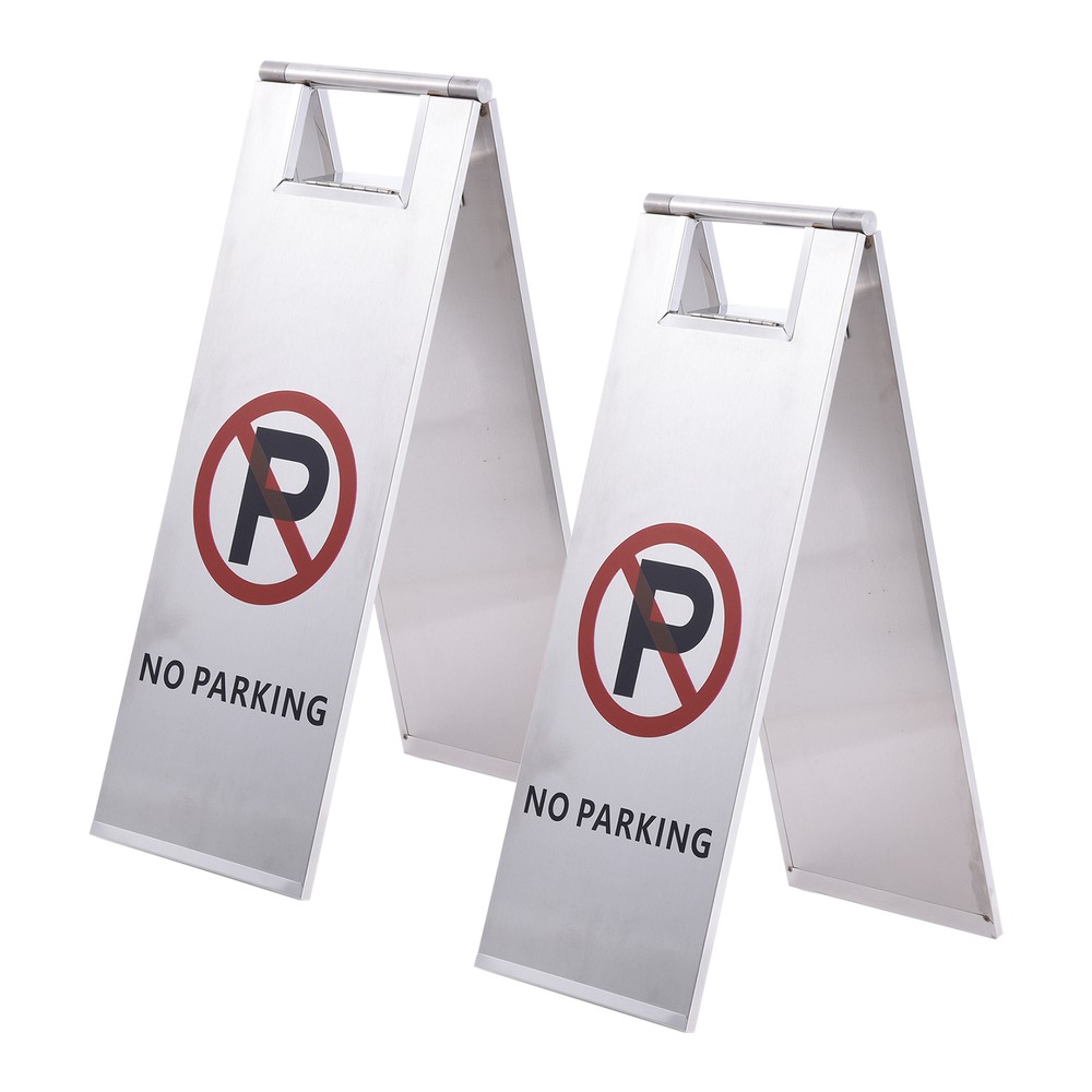 2-5 PCS No Parking Sign Rustproof Stainless Steel Weather-Resistant Warning Sign