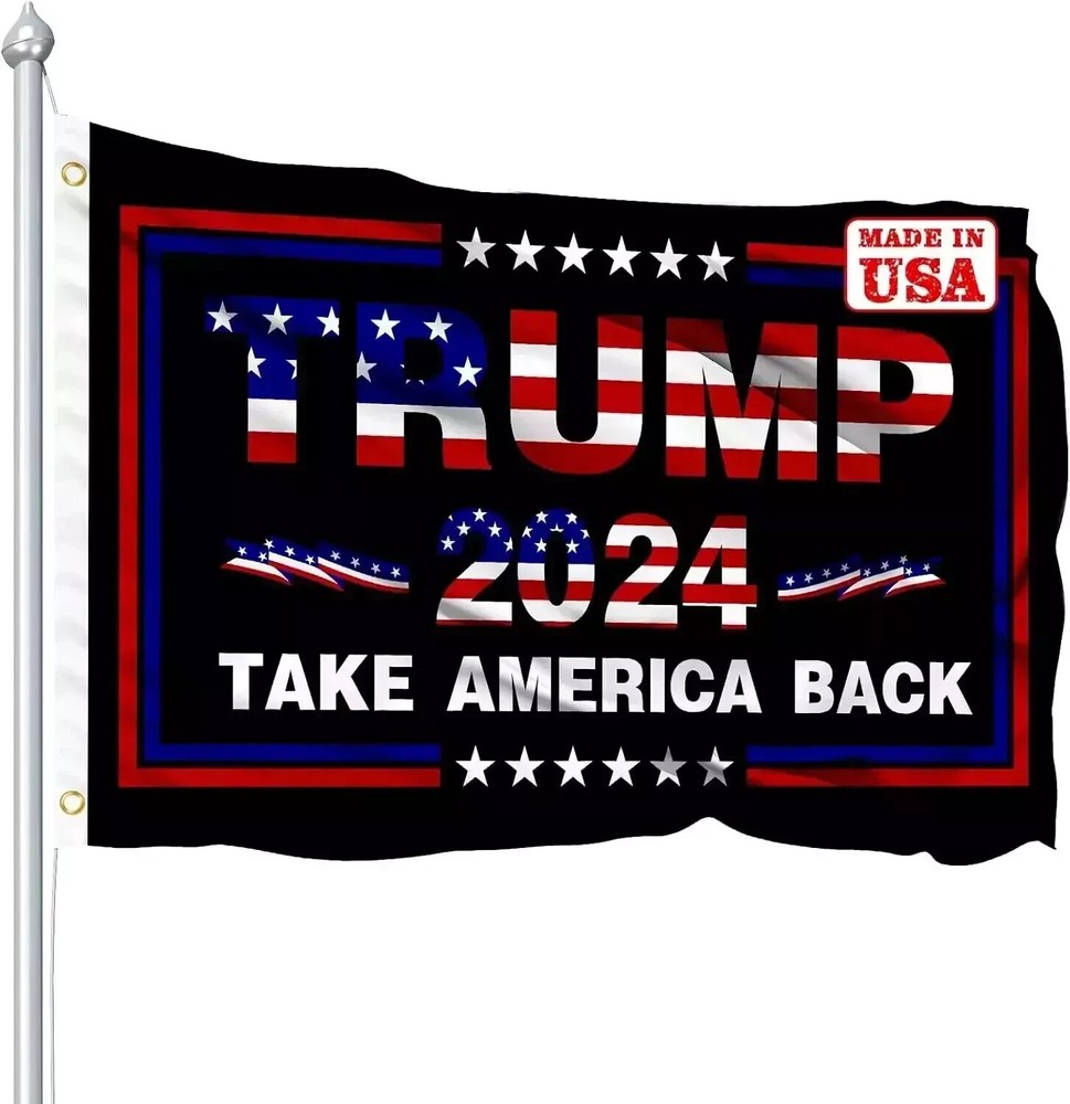 Double Sided Trump 2024 Flag Take America Back 3x5 Foot Indoor Outdoor Banner U