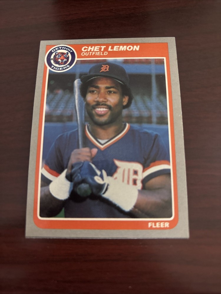 1985 Fleer - #15 Chet Lemon Detroit Tigers SHARP